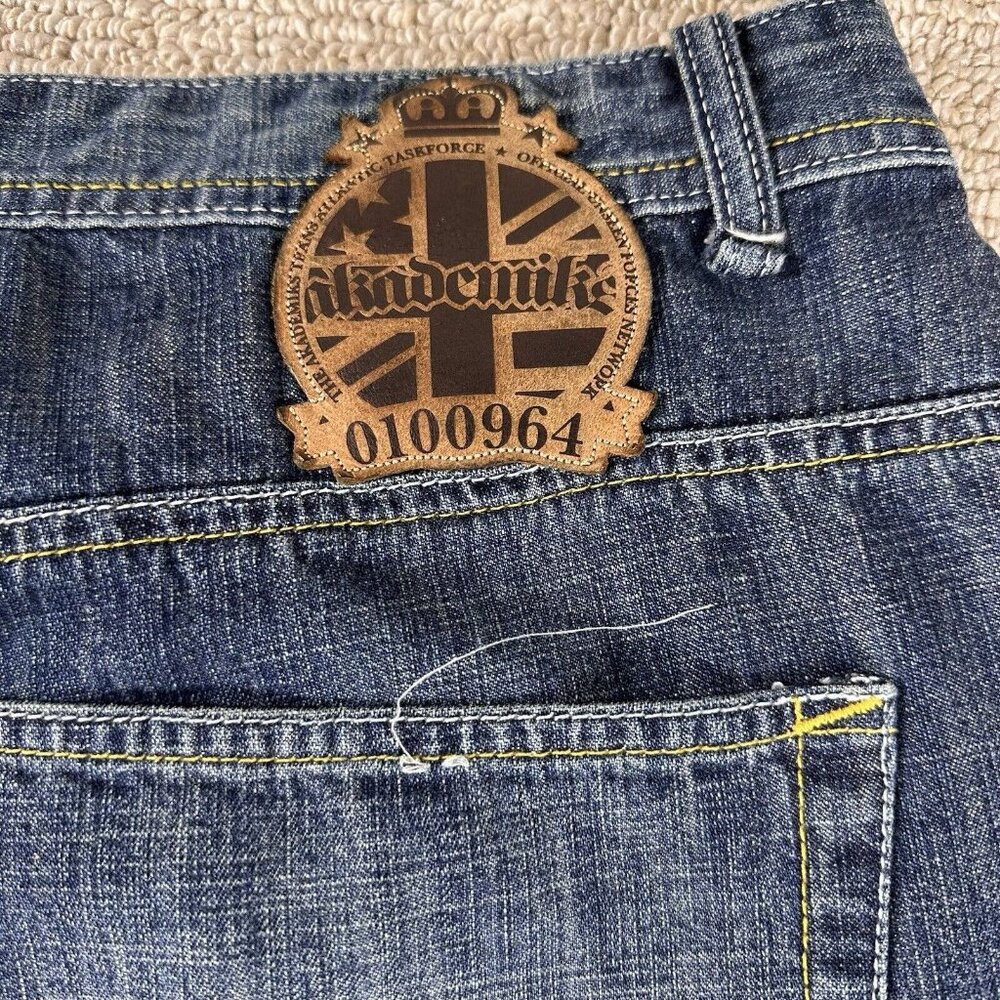 Akademiks Baggy Wide Leg Blue Hip-Hop Jeans Men’s Size 40 x 33 - Picture 6 of 7